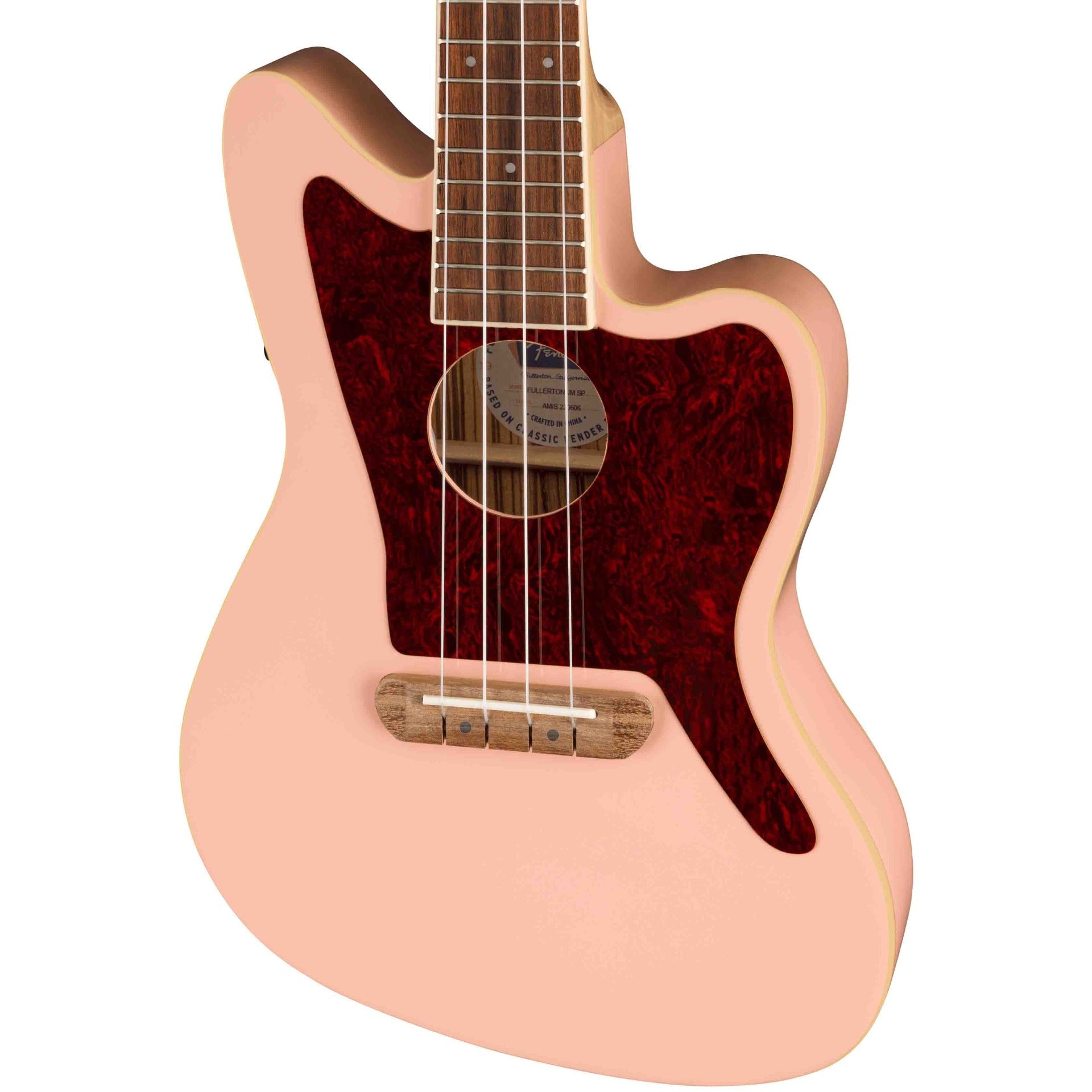 Fender Fullerton Jazzmaster Ukulele - Shell Pink, Walnut Fingerboard