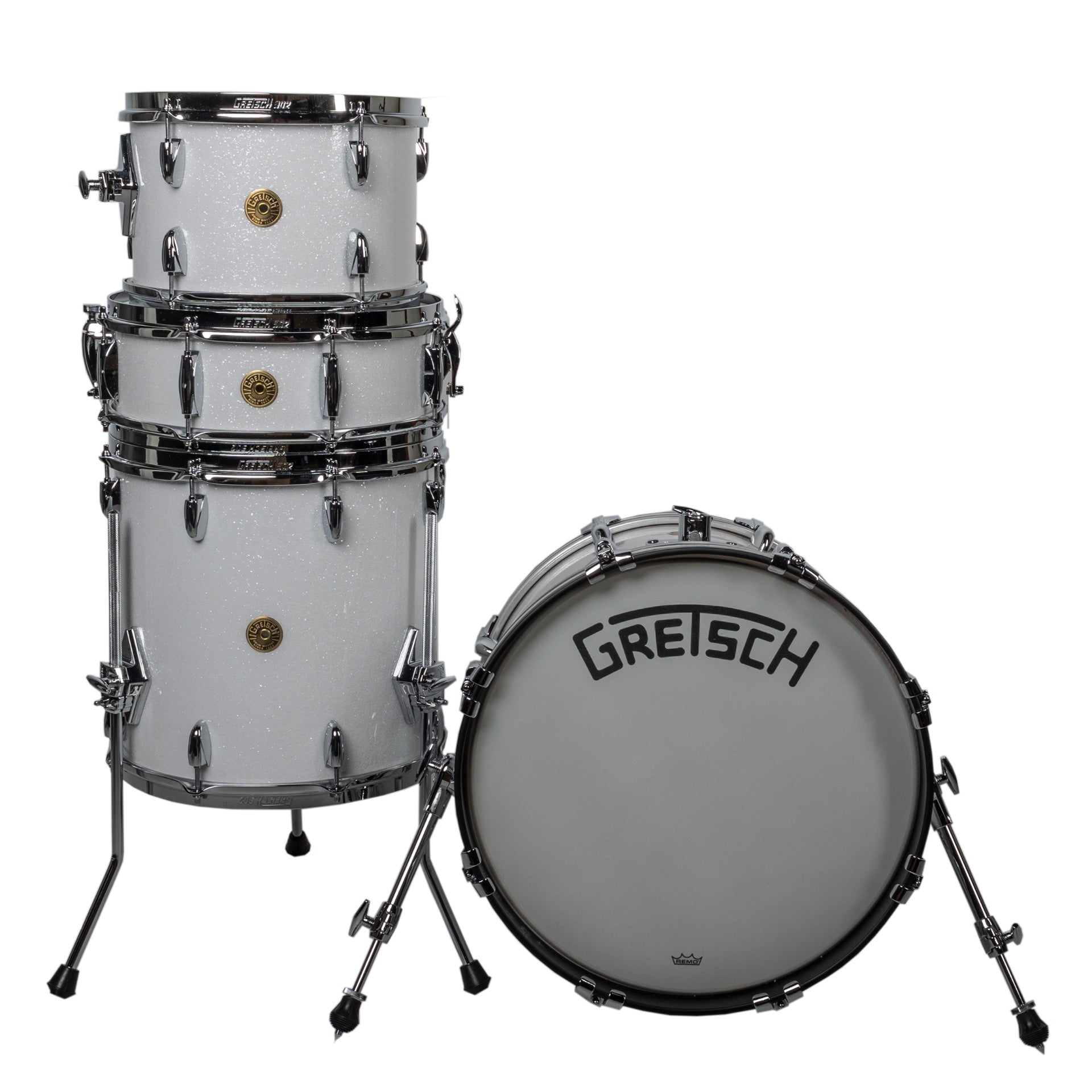 Gretsch Broadkaster Series 4-Piece Shell Kit - White Glass