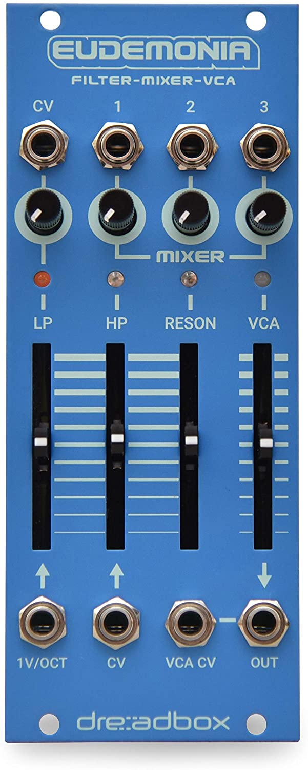 Dreadbox Eudemonia 10 hp Dual Filter with 3 to 1 Mixer and VCA