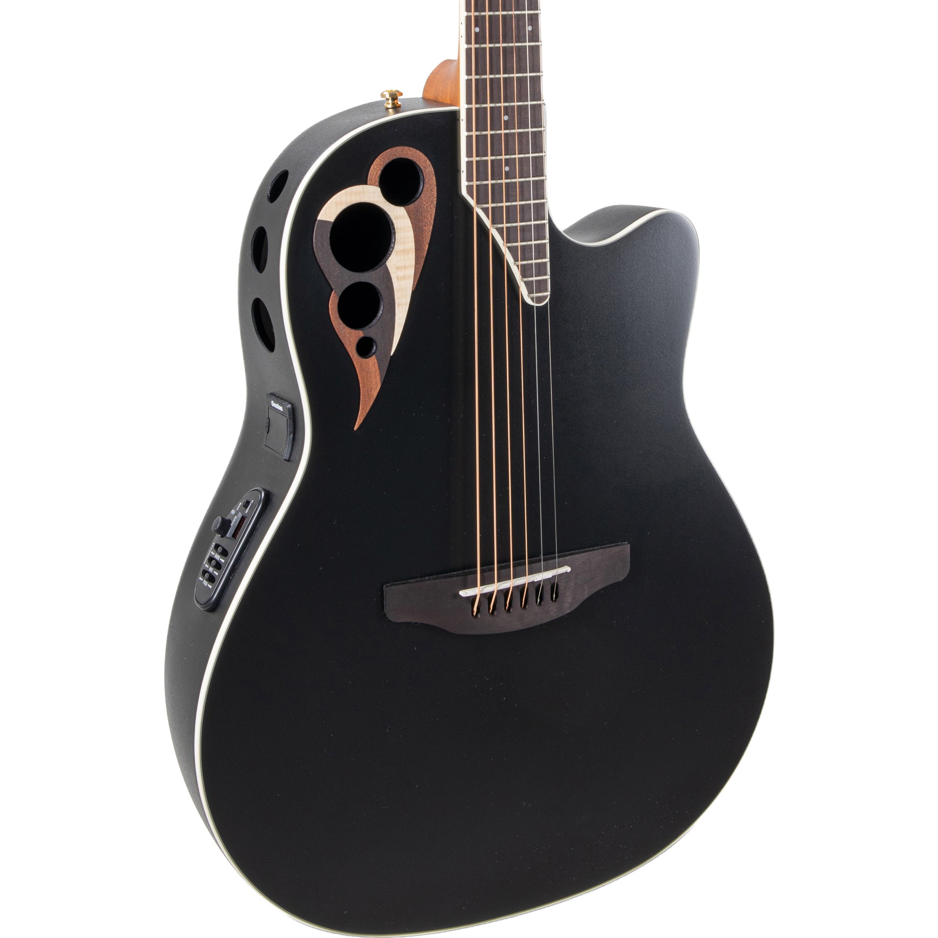 Ovation Celebrity Deluxe Acoustic Electric Guitar - Black Satin