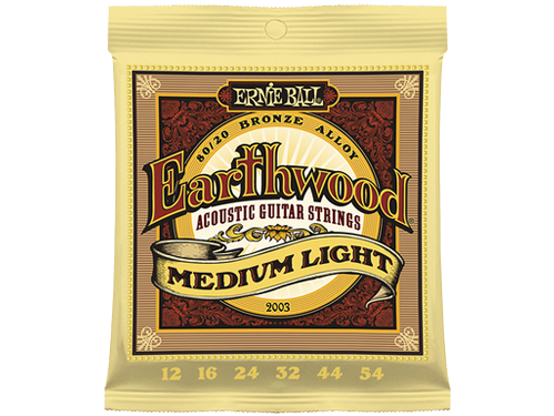 Ernie Ball Earthwood Acoustic Guitar Strings Medium Light 12 54