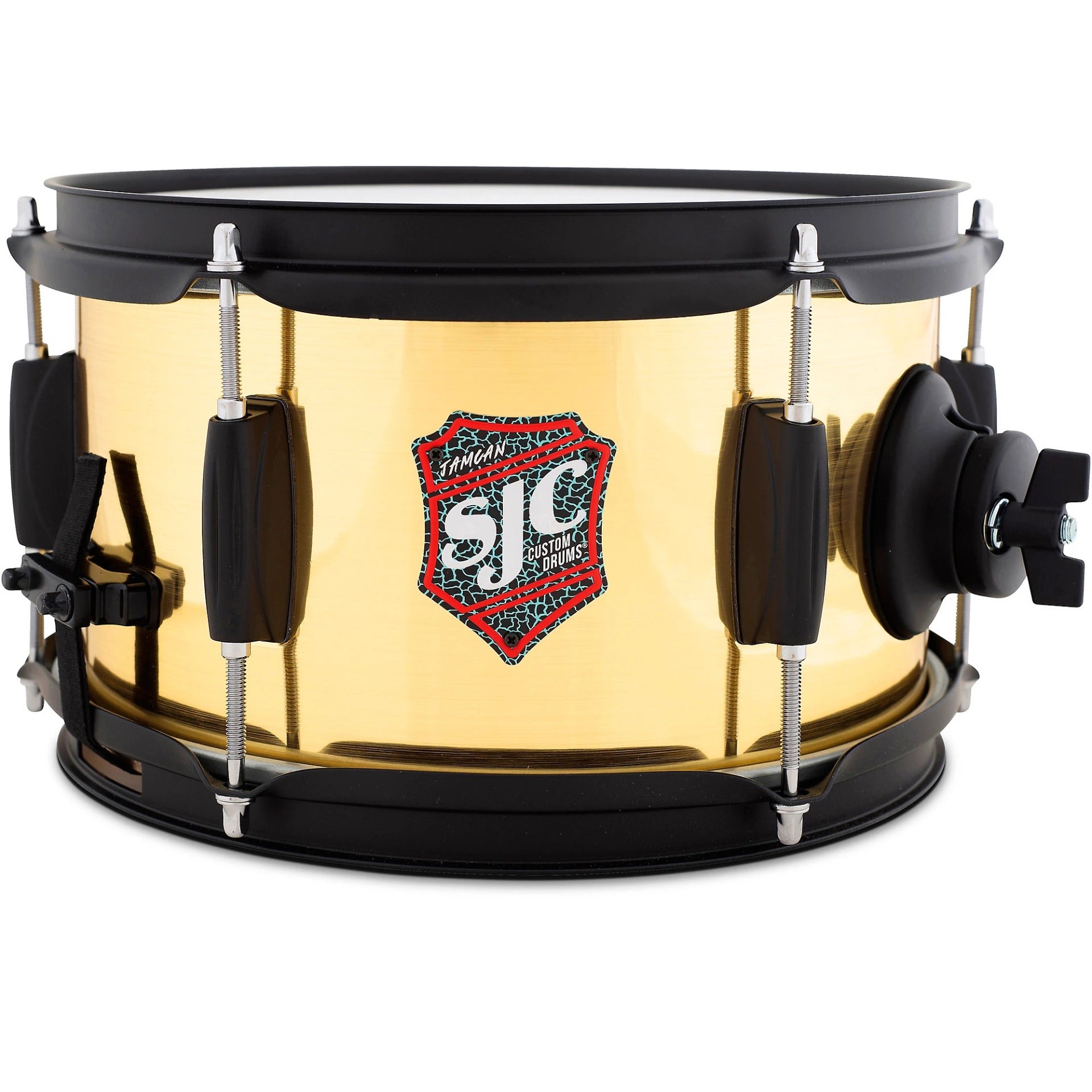 SJC Drums Jam Can 6x10 Side Snare - Brushed Brass Wrap