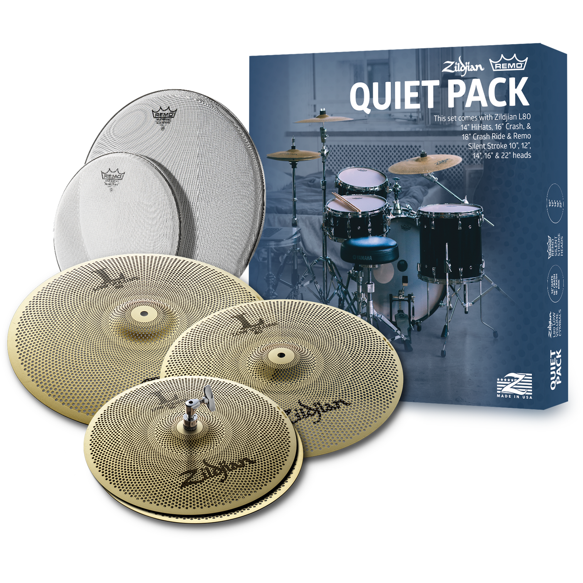 Zildjian L80 Series LV468RH Quiet Pack Cymbal Box Set