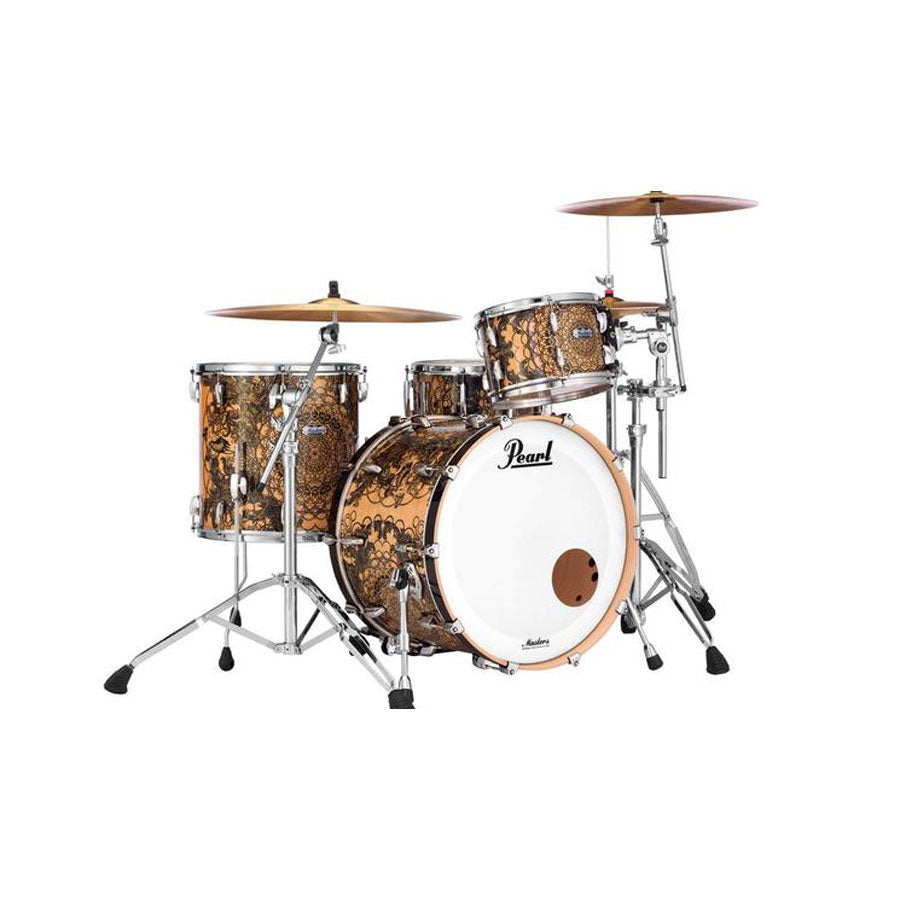 Pearl Masters Maple Complete 3-Piece Shell Kit - Quicksilver Black