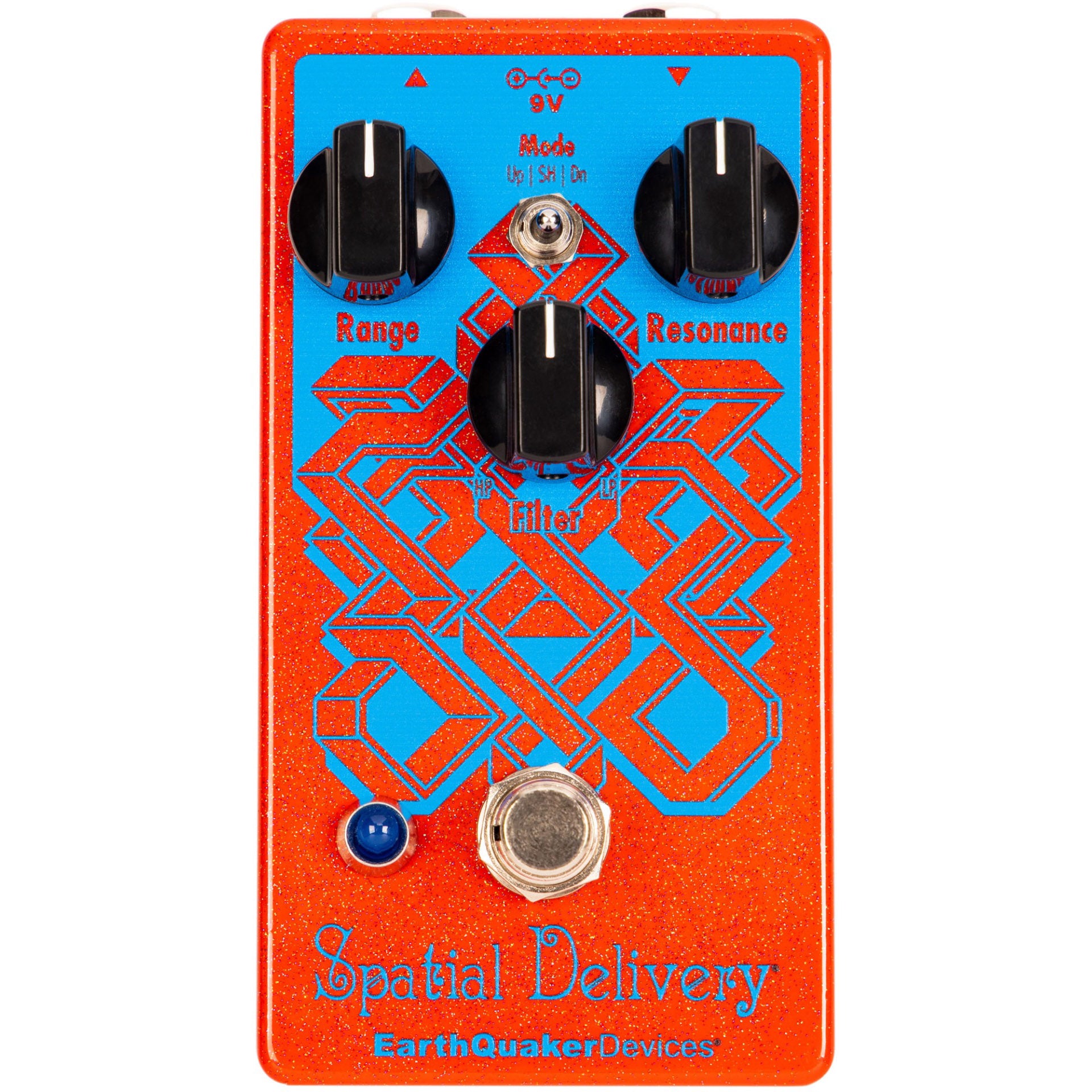EarthQuaker Devices Spatial Delivery Sparkle Red u0026 Blue Pedal