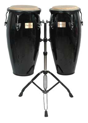 Tycoon Supremo Conga Drum Set With Stand In Black – Alto Music