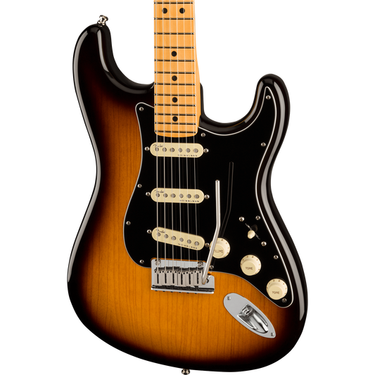 Fender American Ultra Luxe Stratocaster® Electric Guitar, 2-Color Sunburst