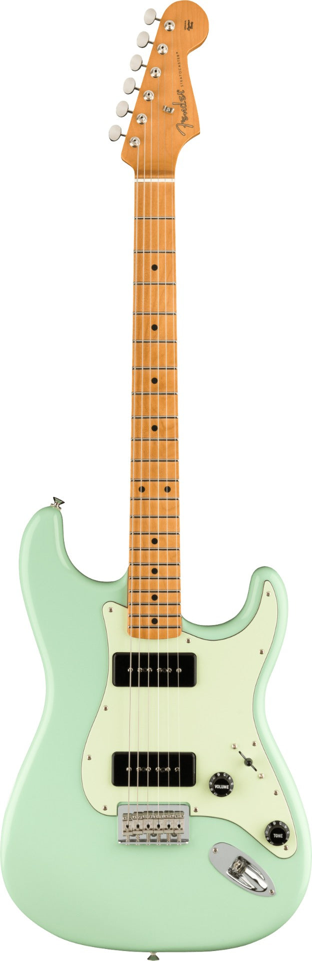 Fender Noventa Stratocaster Electric Guitar in Surf Green