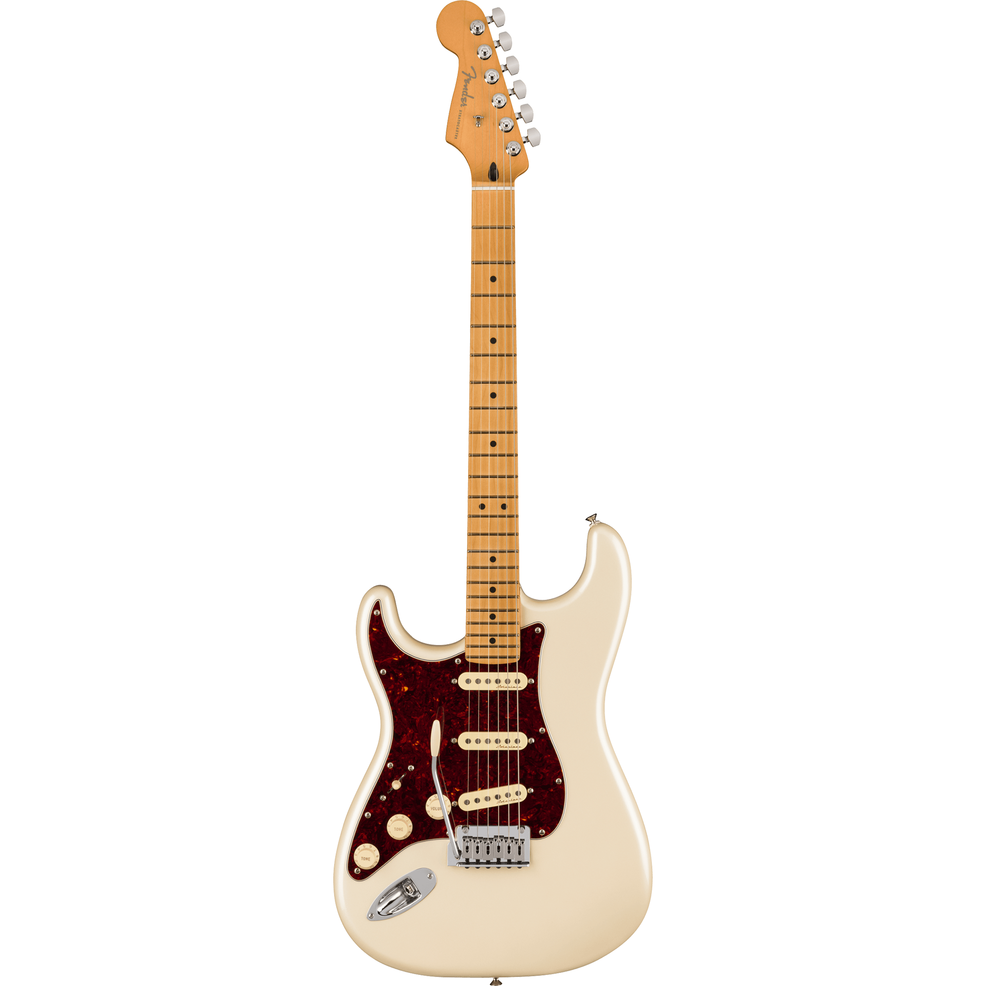 Fender Player Plus Stratocaster®, Left-Hand Electric Guitar, Olympic Pearl