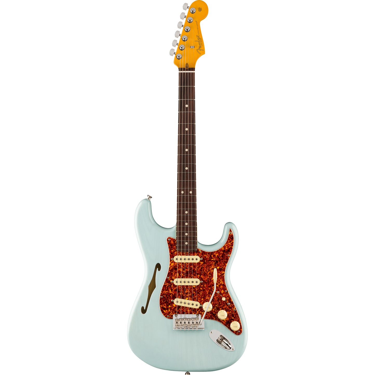 Fender American Professional II Thinline Stratocaster - Transparent Daphne Blue