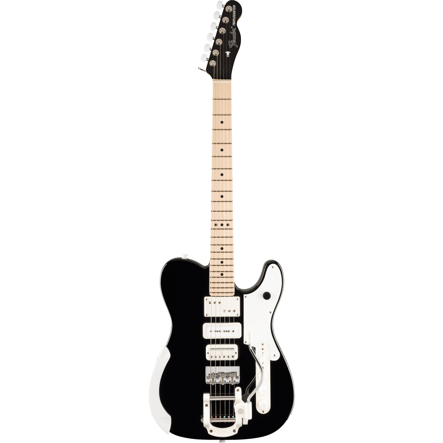 Fender Jack White Triplecaster Telecaster - Maple Fingerboard, Black