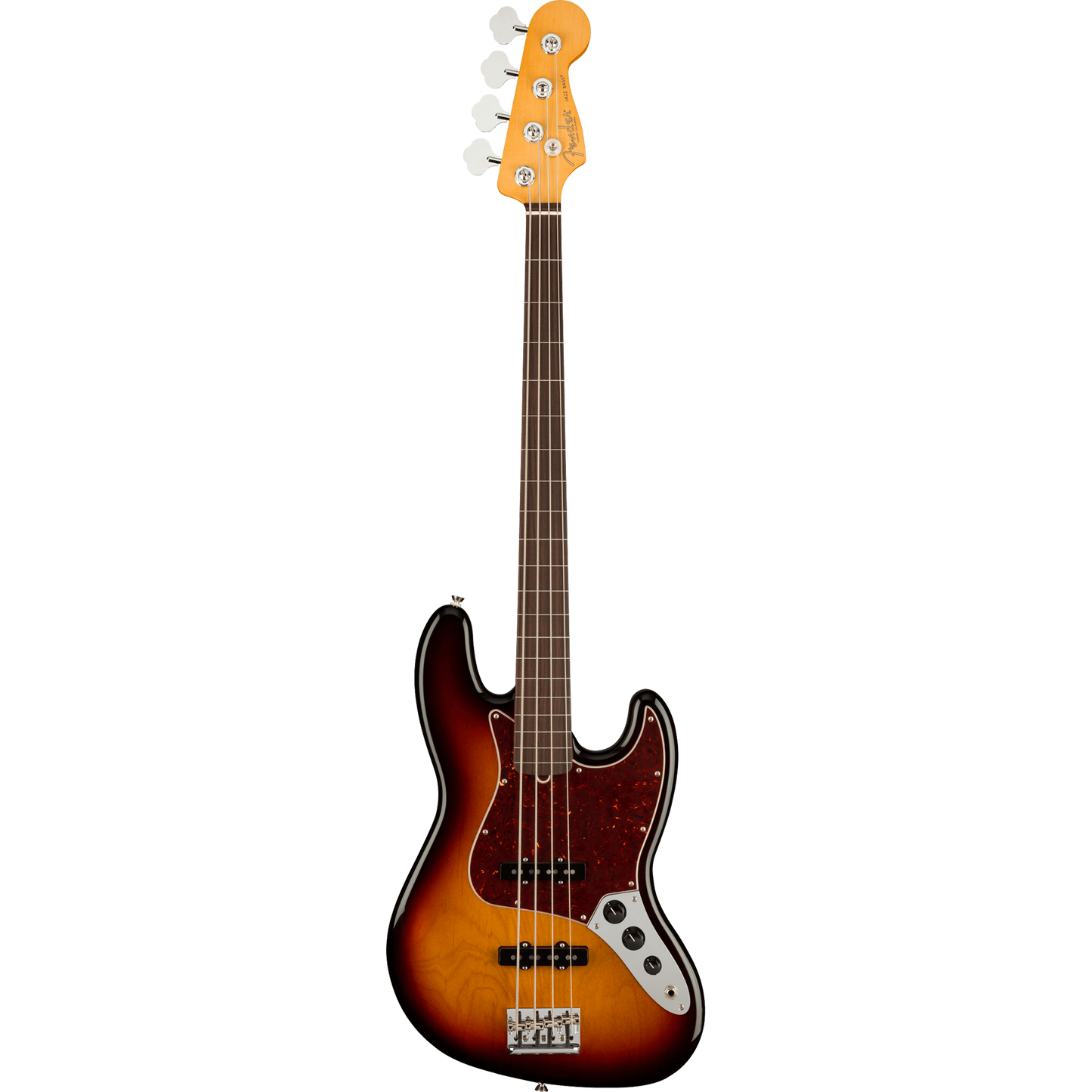 Fender American Professional II Jazz Bass® Fretless Bass Guitar, 3-Tone Sunburst