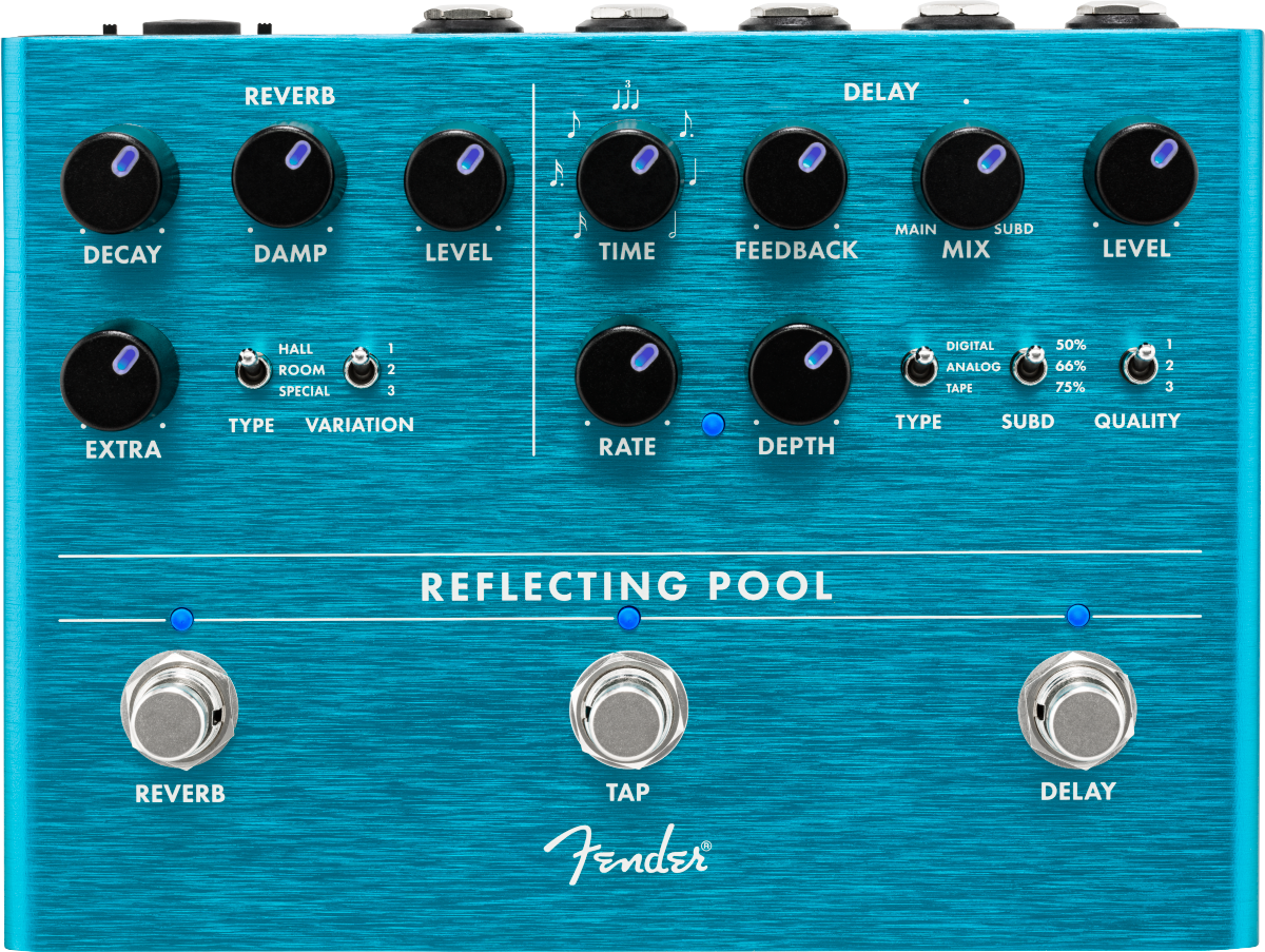 Fender Reflecting Pool Delay and Reverb Pedal