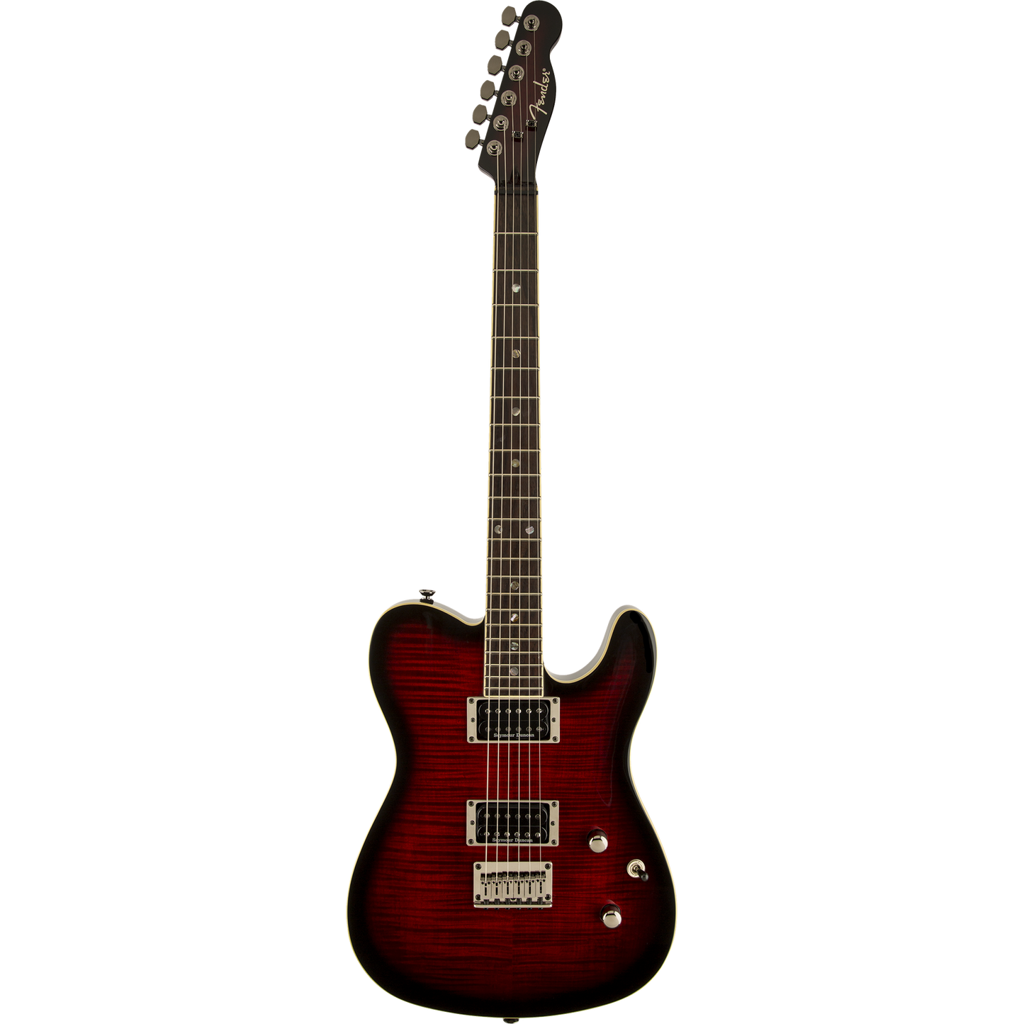 Fender Custom Telecaster FMT HH Electric Guitar in Black Cherry Burst