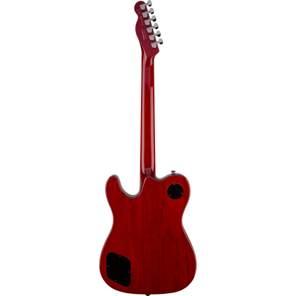 Fender Jim Adkins JA-90 Telecaster® Thinline Electric Guitar, Crimson Red Transparent