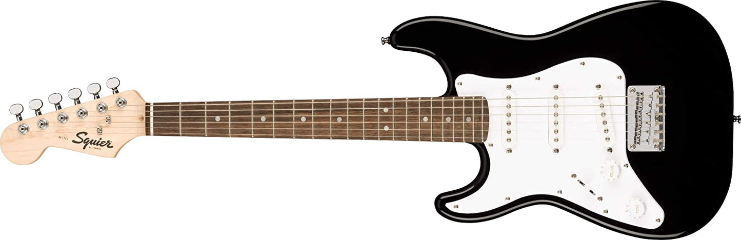 Squier Mini Strat 6 String Solid-Body Electric Guitar, Left - Black