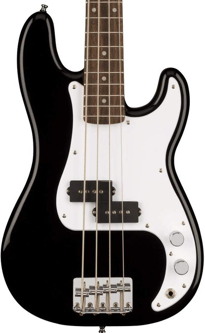 Squier Mini Precision Bass Electric Bass - Black with Laurel Fingerboard