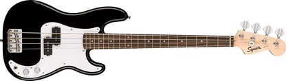 Squier Mini Precision Bass Electric Bass - Black with Laurel Fingerboard