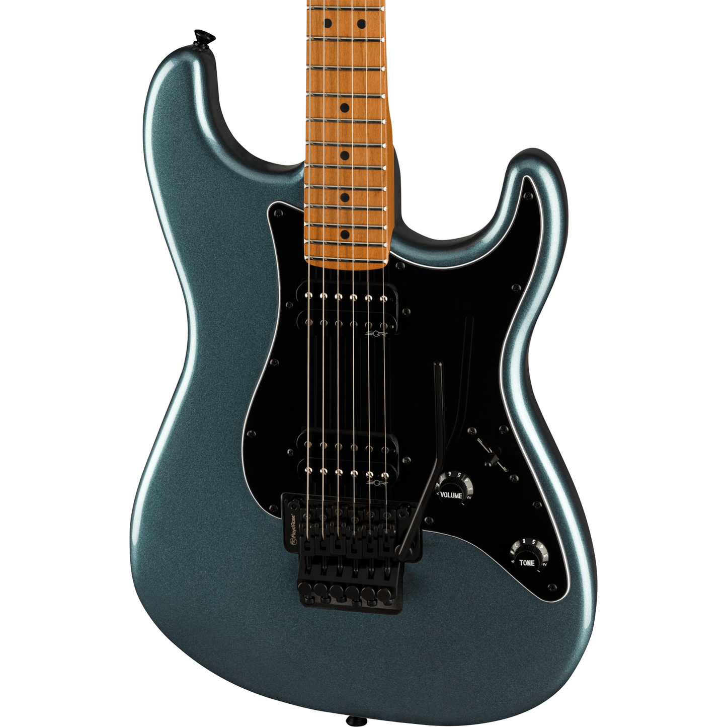 Squier Contemporary Stratocaster® HH FR, Black Pickguard, Gunmetal Metallic