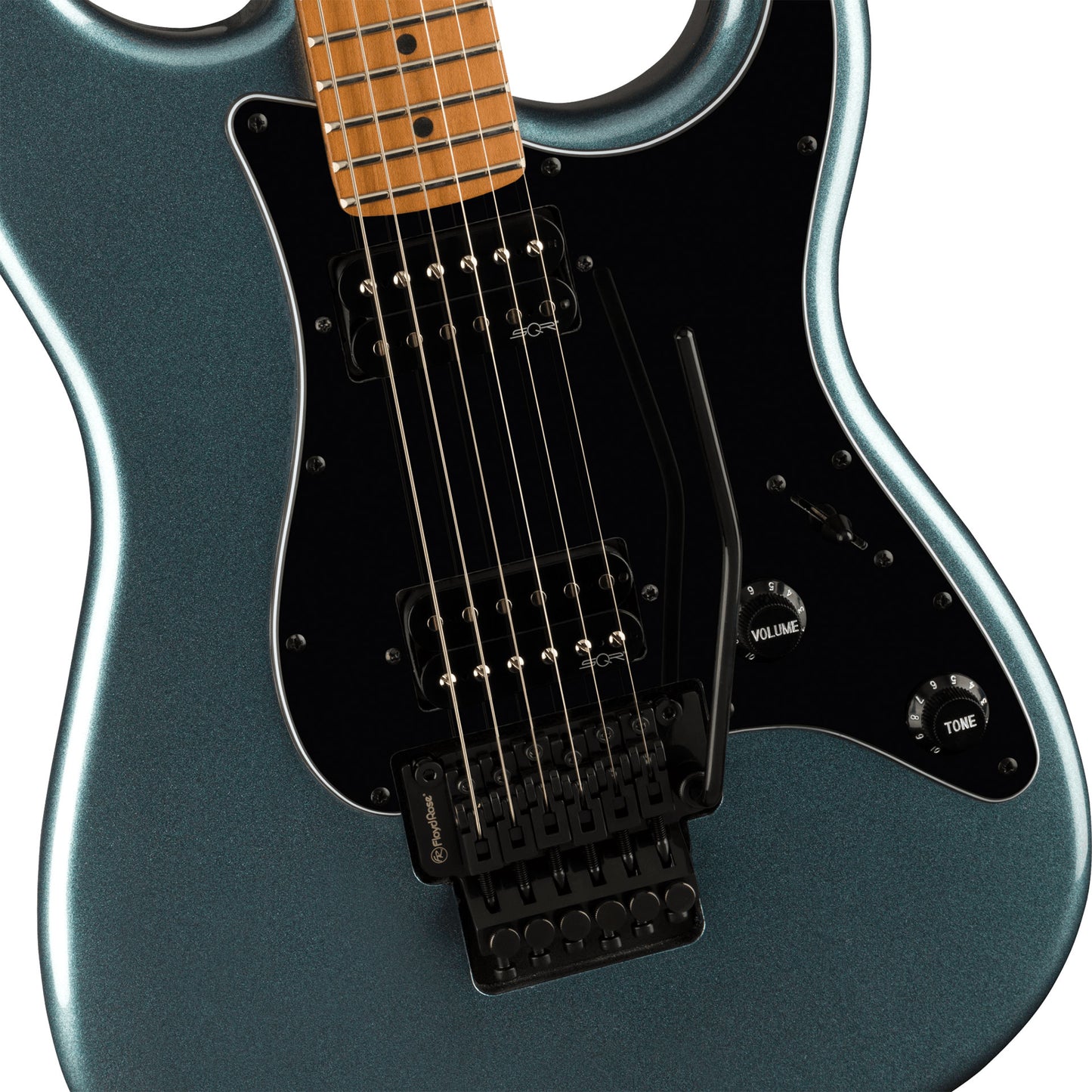 Squier Contemporary Stratocaster® HH FR, Black Pickguard, Gunmetal Metallic