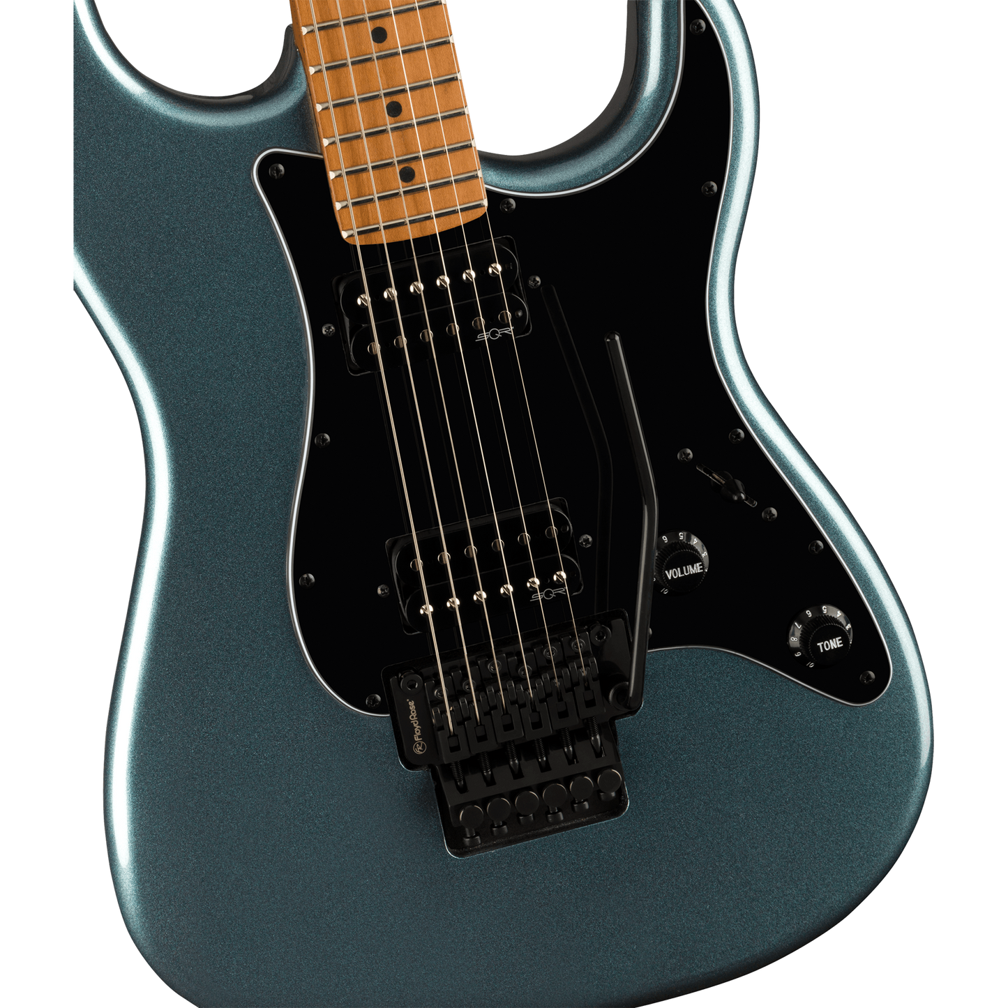 Squier Contemporary Stratocaster® HH FR, Black Pickguard, Gunmetal Metallic