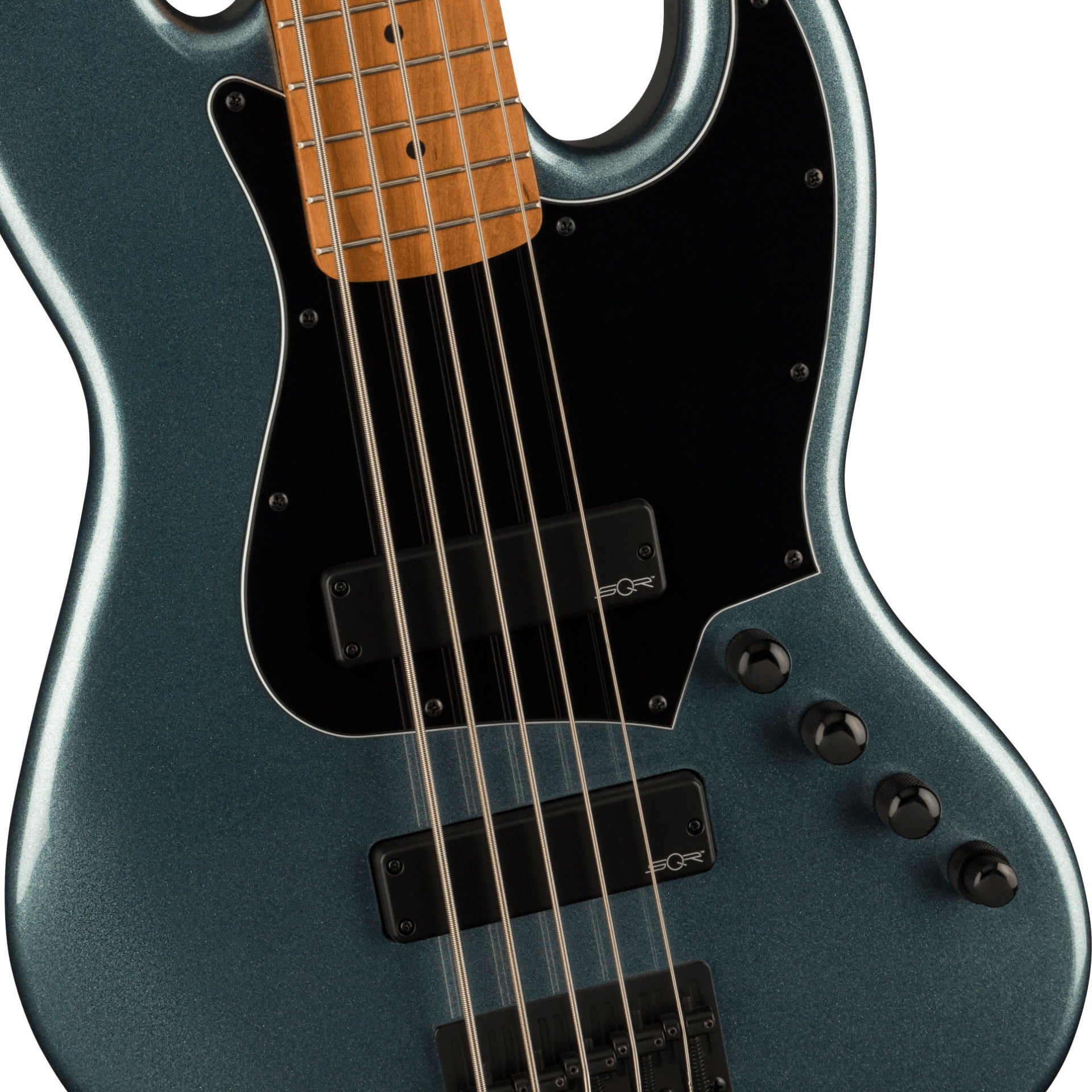 Squier Contemporary Active Jazz Bass HH 5 String Bass in Gunmetal 