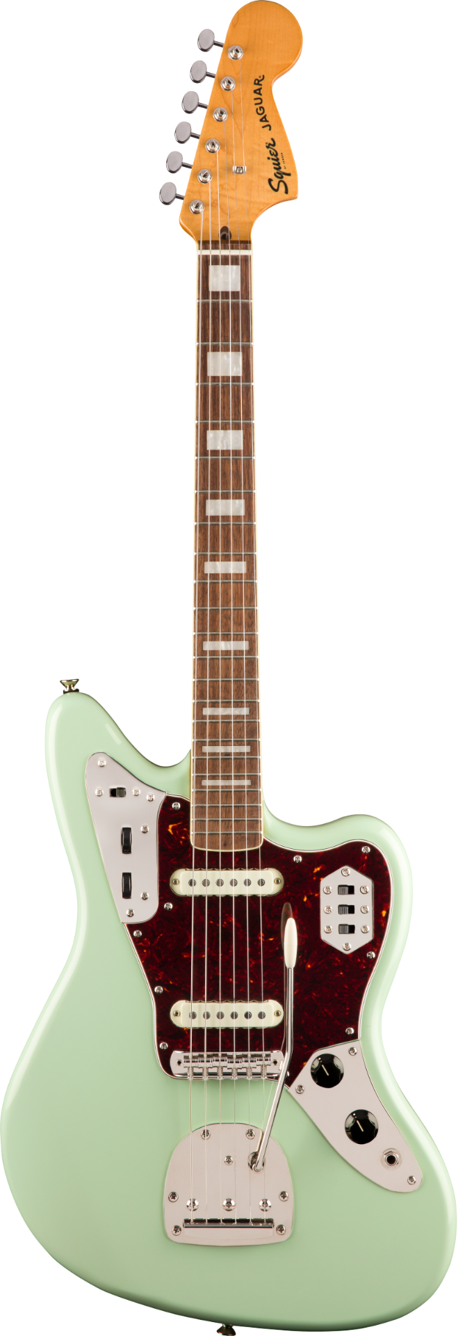 Squier Classic Vibe 70's Jaguar Electric Guitar, Indian Laurel, Surf Green