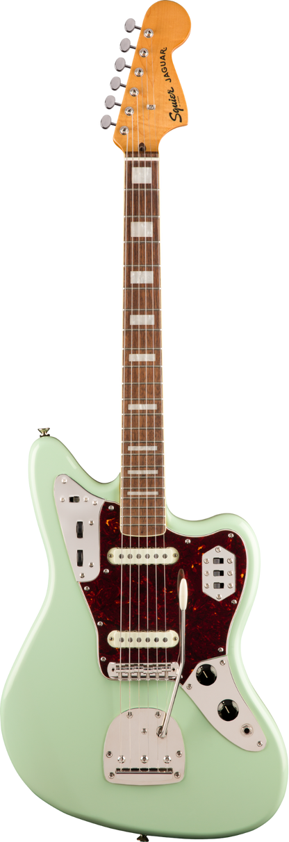 Squier Classic Vibe 70's Jaguar Electric Guitar, Indian Laurel, Surf Green