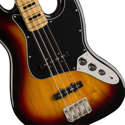 Squier by Fender Classic Vibe 70's Jazz Bass Guitar - Maple - 3-Color Sunburst