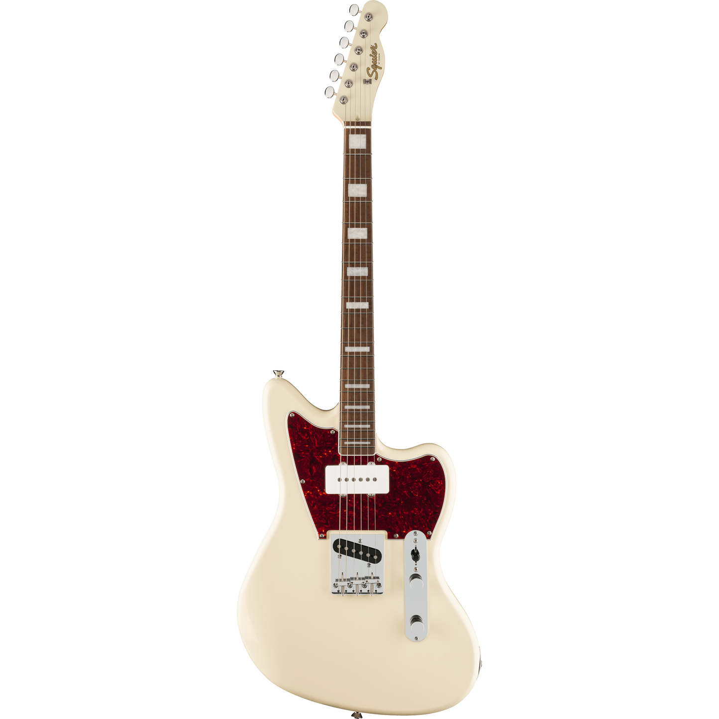 Squier Limited Edition Paranormal Offset Telecaster SJ - Laurel Fingerboard, Tortoiseshell Pickguard, Olympic White