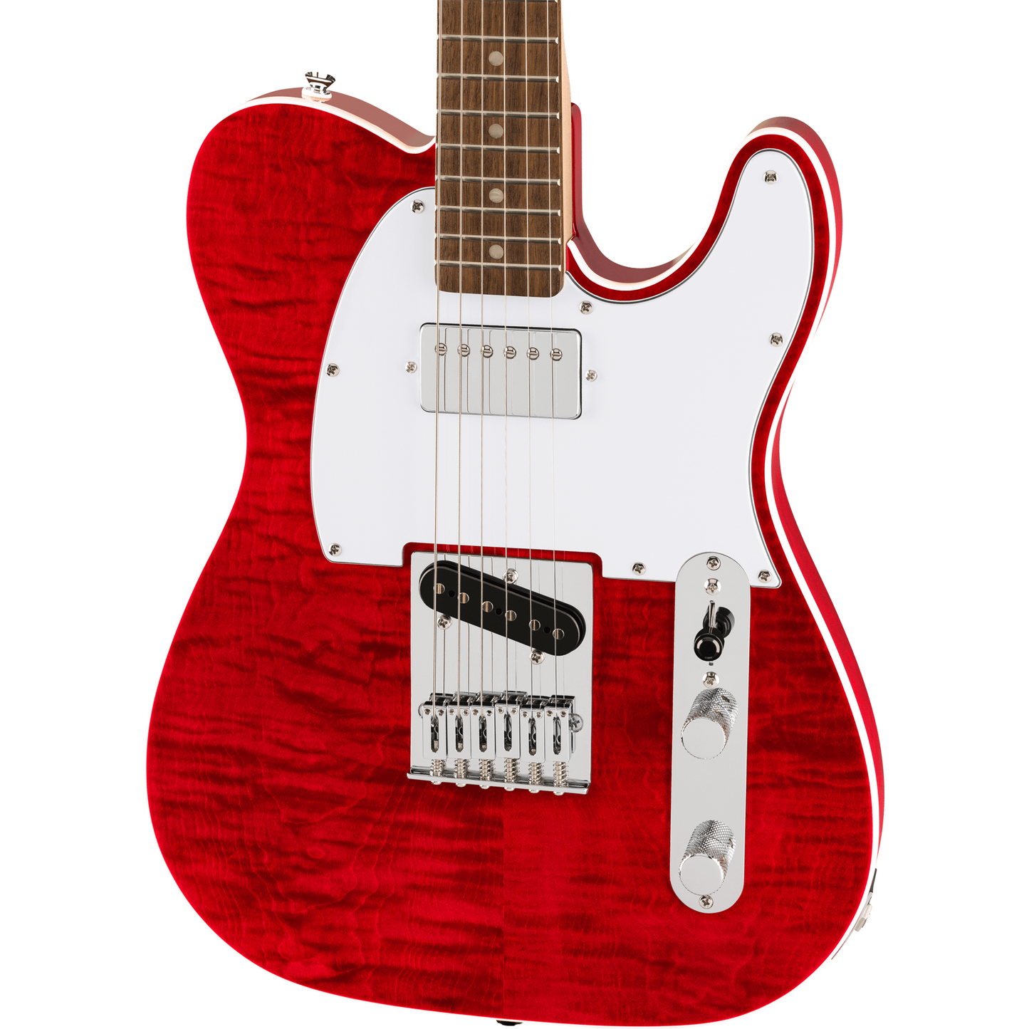 Squier Affinity Series Telecaster FMT SH Electric Guitar - Laurel Fingerboard, Crimson Red Transparent