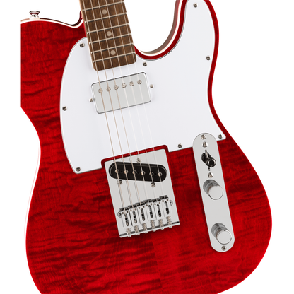 Squier Affinity Series Telecaster FMT SH Electric Guitar - Laurel Fingerboard, Crimson Red Transparent