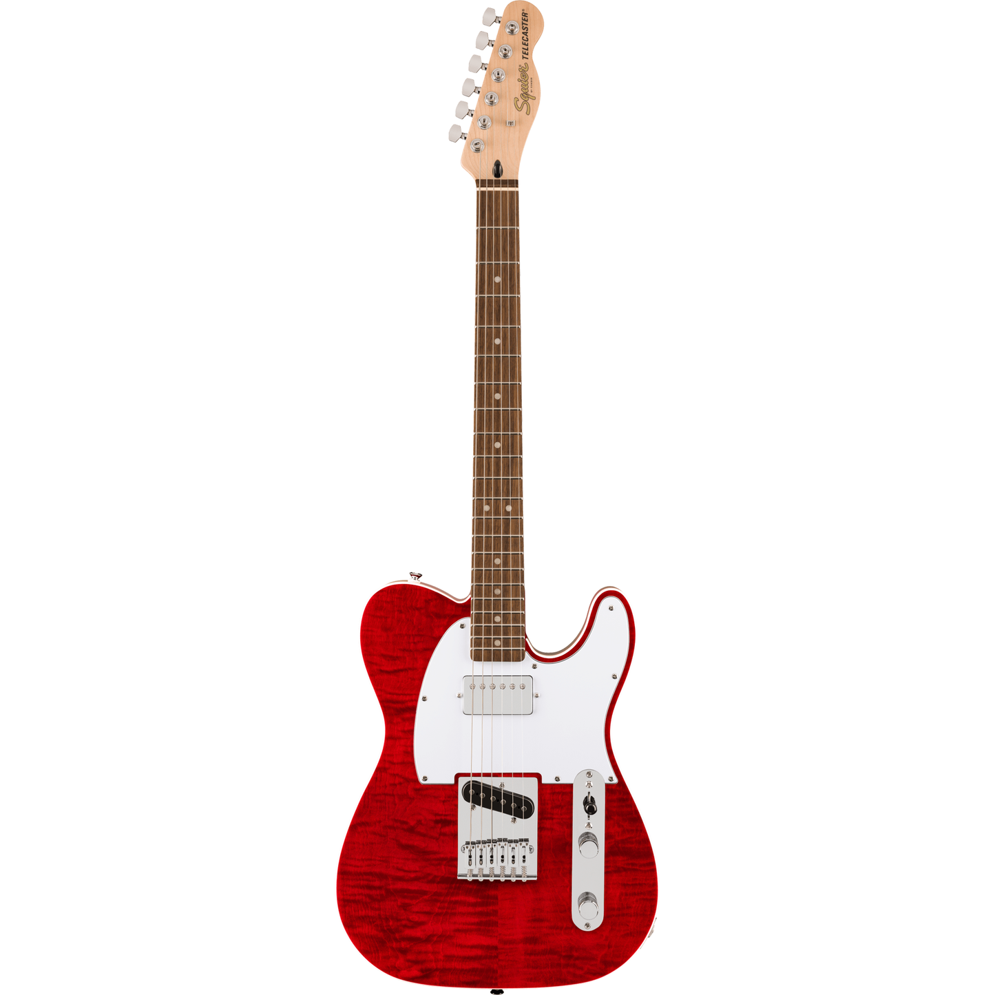 Squier Affinity Series Telecaster FMT SH Electric Guitar - Laurel Fingerboard, Crimson Red Transparent