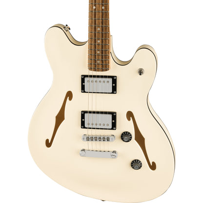 Squier Affinity Series Starcaster Deluxe Semi-Hollowbody - Laurel Fingerboard, Olympic White