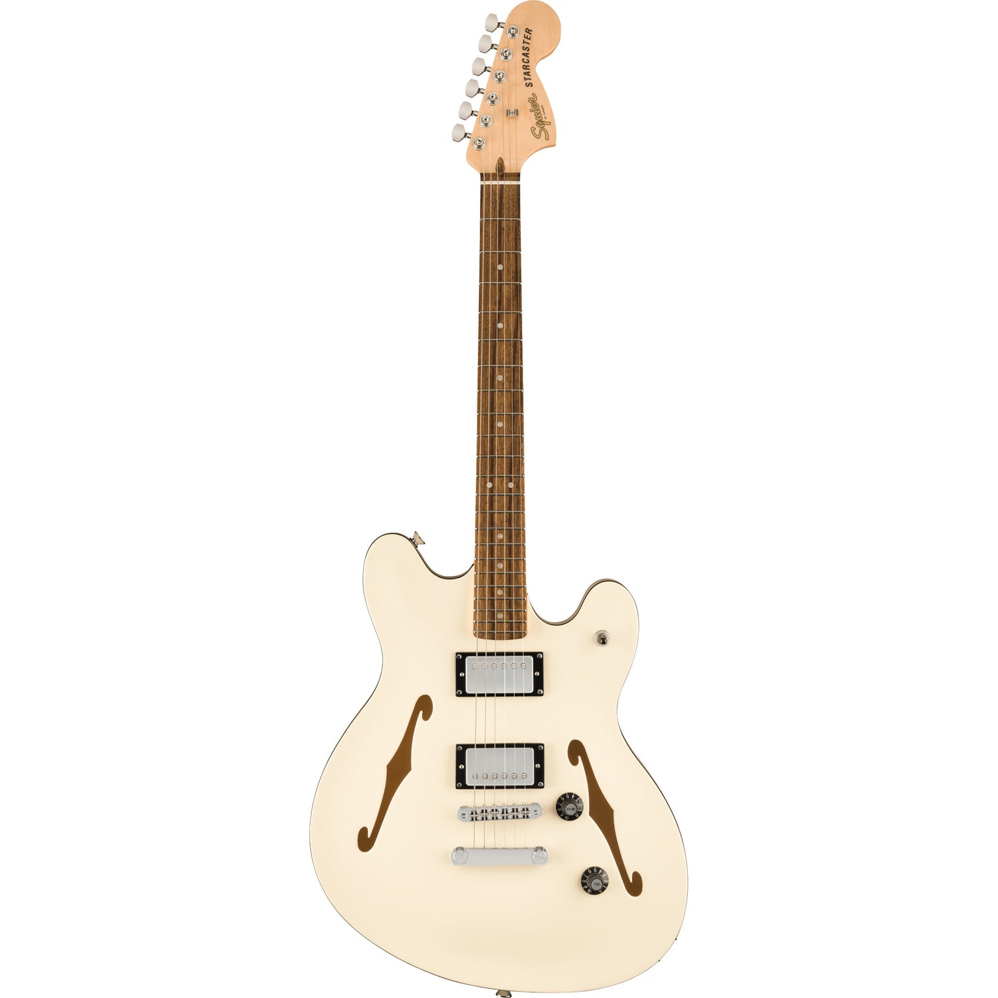 Squier Affinity Series Starcaster Deluxe Semi-Hollowbody - Laurel Fingerboard, Olympic White