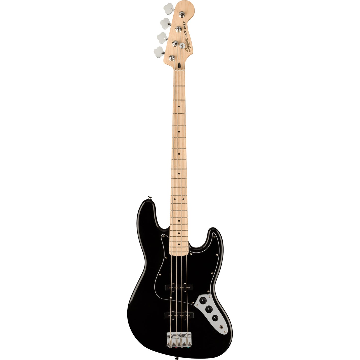 Squier Affinity Series Jazz Bass - Maple Fingerboard, Black Pickguard, Black