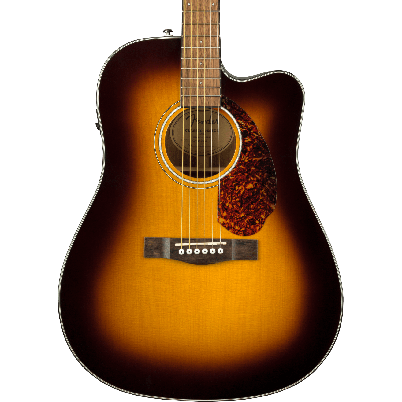 Fender CD140SCE Dreadnought Acoustic Electric Guitar in Sunburst