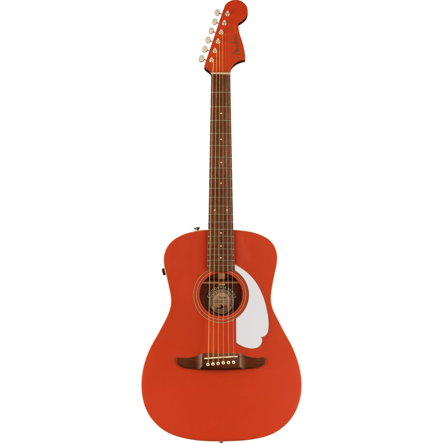 Fender Malibu Player Acoustic Electric Guitar - Fiesta Red, Walnut Fingerboard