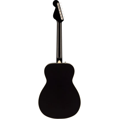 Fender Malibu Vintage Acoustic Electric Guitar - Black, Ovangkol Fingerboard