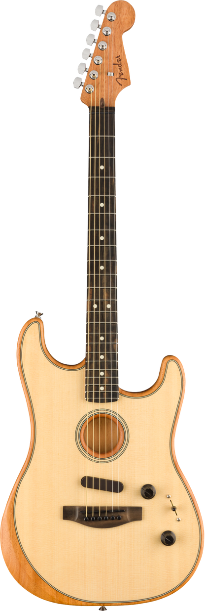 Fender Acoustasonic Stratocaster Acoustic Electric Hybrid Guitar in Natural