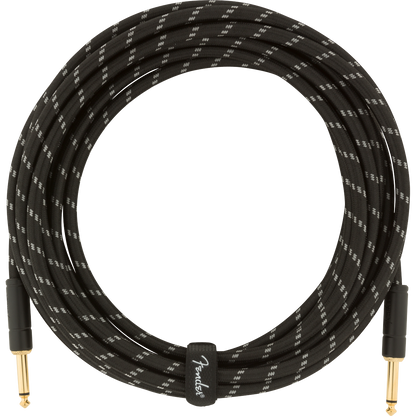 Fender Deluxe 18.6' Instrument Cable - Black Tweed