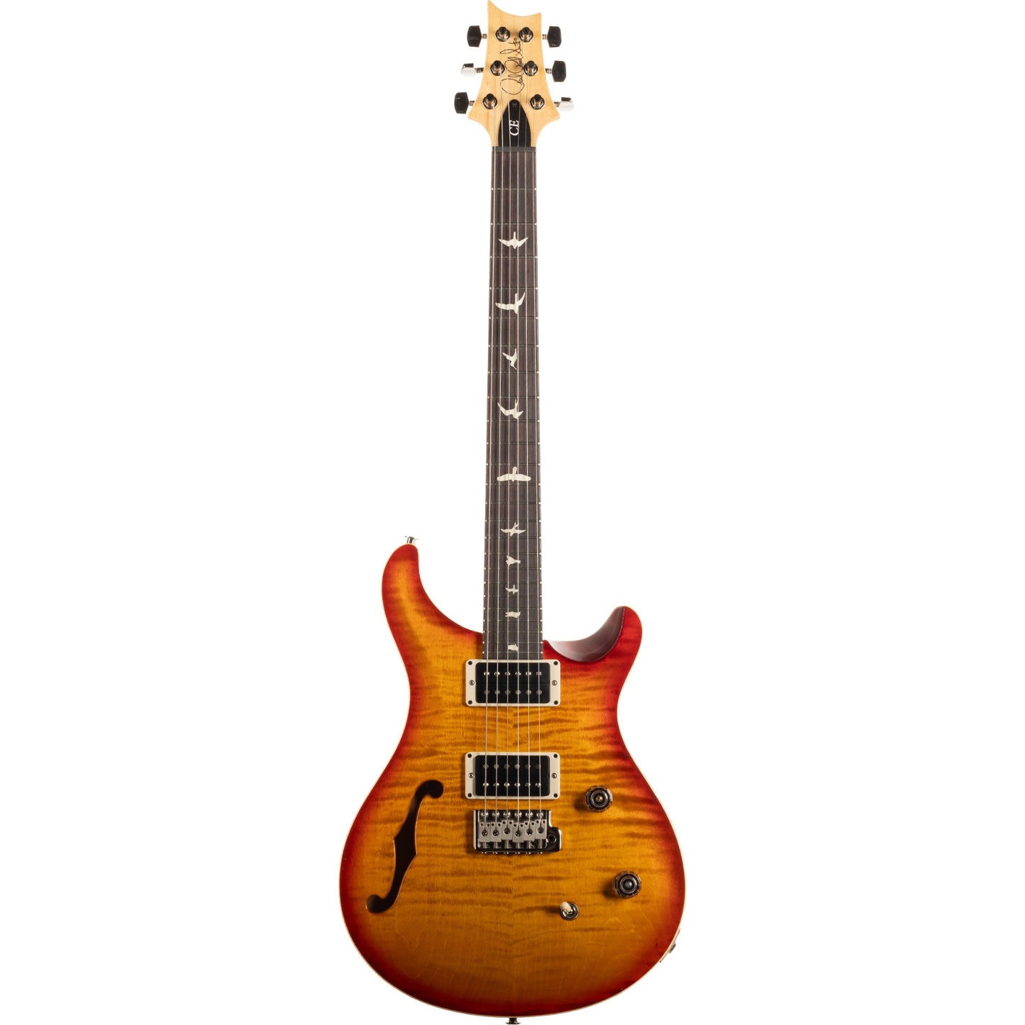 PRS CE 24 Semi Hollow Electric Guitar, Dark Cherry Sunburst