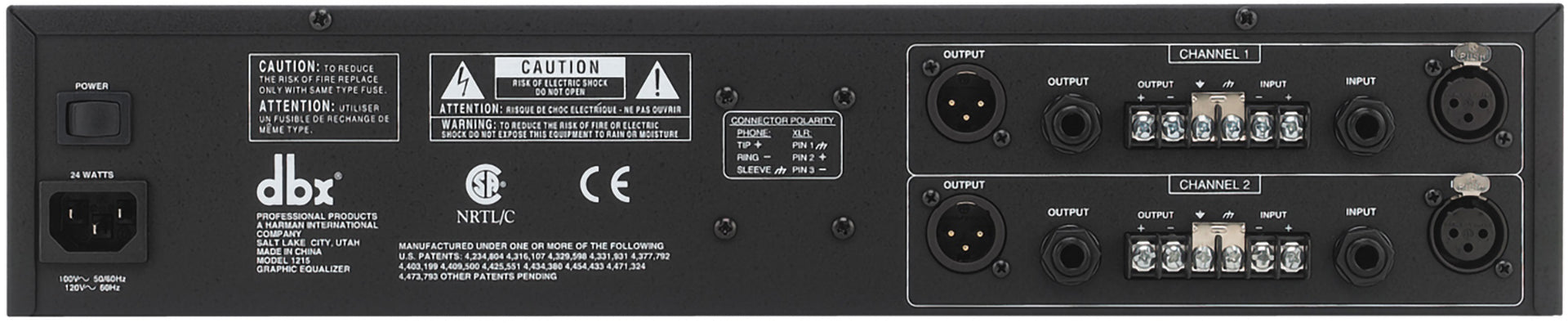 DBX 1215 Dual 15-Band EQ – Alto Music