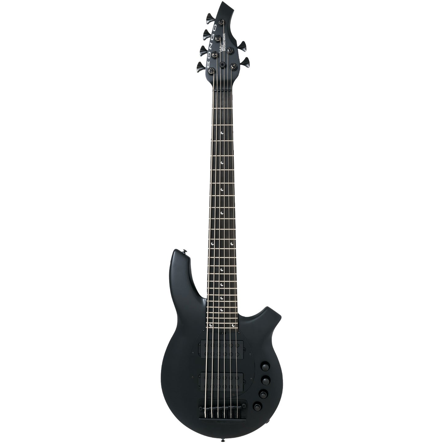 Ernie Ball Music Man Bongo 6 Bass Guitar, Stealth Black