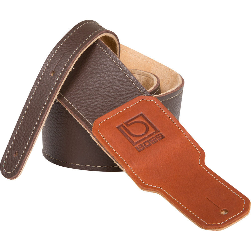 Boss BSL-30-BRN 3" Brown Premium Leather Guitar Strap