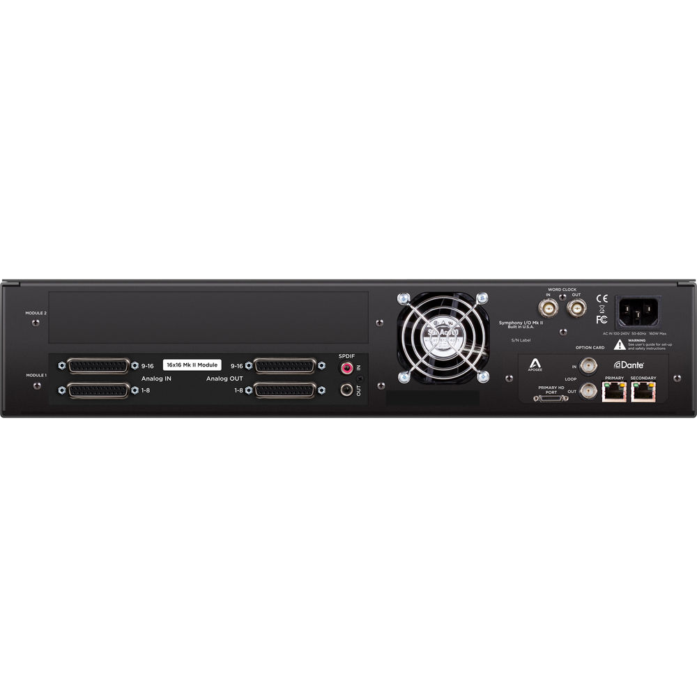 Apogee Electronics Symphony I/O Mk II Dante / Pro Tools Audio Interface with 16x16 Analog I/O