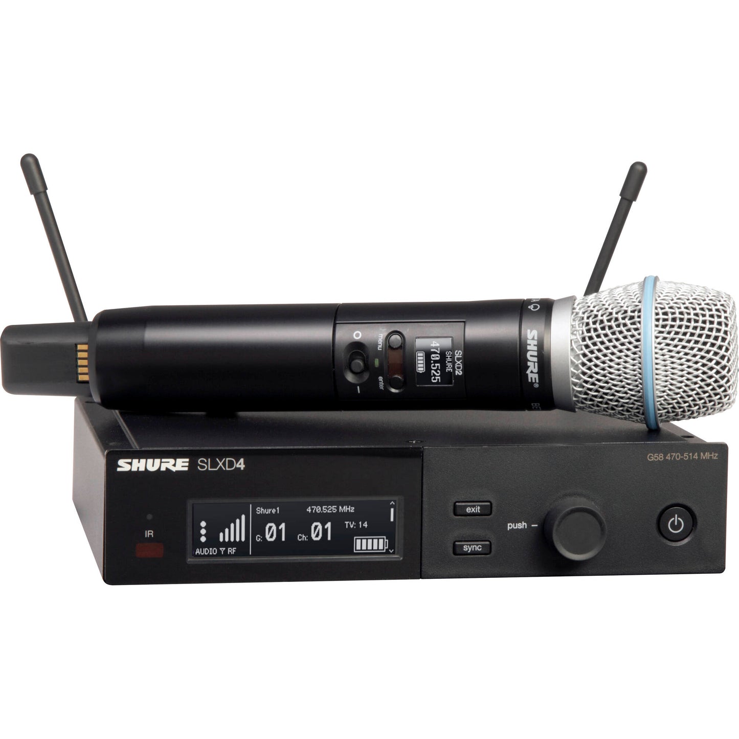 Shure SLXD24/B87A Digital Wireless Handheld Microphone System - H55 Band