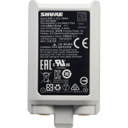 Shure SB903 Lithium Ion Rechargeable Battery