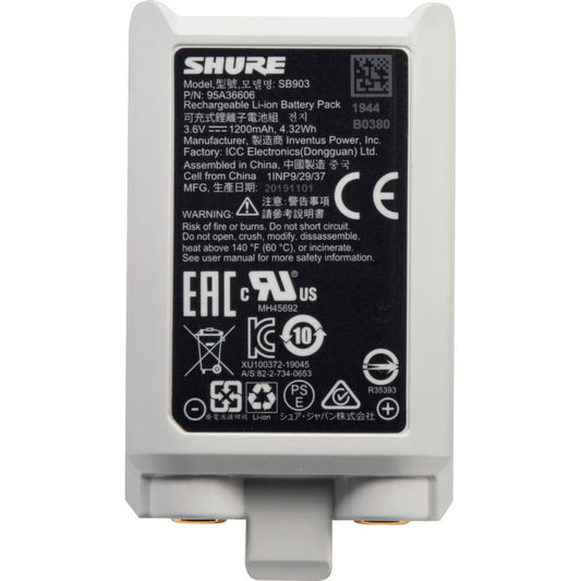 Shure SB903 Lithium Ion Rechargeable Battery