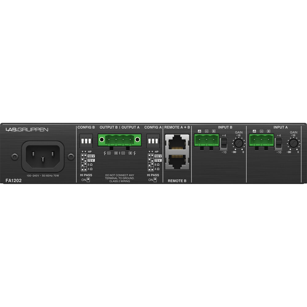 Lab Gruppen FA1202 2-120 Watt Per Channel Commercial Amplifier